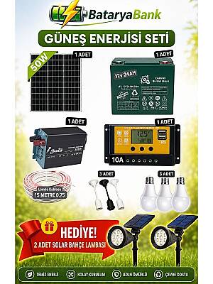 Hobi Bahçeleri ve Kırsal Yaşam Alanları İçin Güneş Enerjisi Sistemi ÜCRETSİZ KARGO !!! - 1