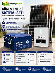 Kesintisiz Enerji Paketi 2x150Ah Jel Akü 4kW Akıllı İnvertör 4x205W Panel - BataryaBank