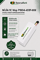 Mi Mijia 1C Robot Vacuum Mop P1904-4S1P-MM Uyumlu Batarya 14.4V 5200mAh Li-ion Yüksek Kapasiteli Pil - BataryaBank