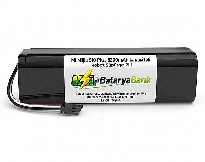 Mi Mijia S10 Plus Robot Süpürge Bataryası 14.4V 5200mAh Li-ion Yüksek Kapasiteli Uyumlu Pil/Batarya - 2