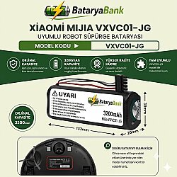 Mi Mijia VXVC01-JG Robot Süpürge Bataryası 14.4V 3200mAh Li-ion Uyumlu Yedek Pil - BataryaBank