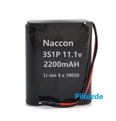 Naccon 11.1v 2200mah 3S1P 18650 Li-ion 3S 10A BMS Devreli Pil Kablolu - 1