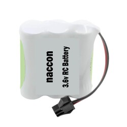 Naccon 3.6V 1100mAh Siyah Soketli Şarjlı Oyuncak Pili AA Kalem Pilli - Naccon