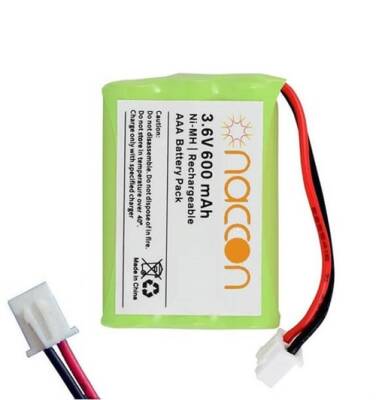 Naccon 3.6v 600mah 3xAAA Ni-MH 3lü Grup Telefon Pili - 1