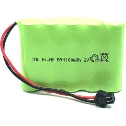 6V 1100mAh Siyah Soketli Oyuncak Araba Pili - Naccon 