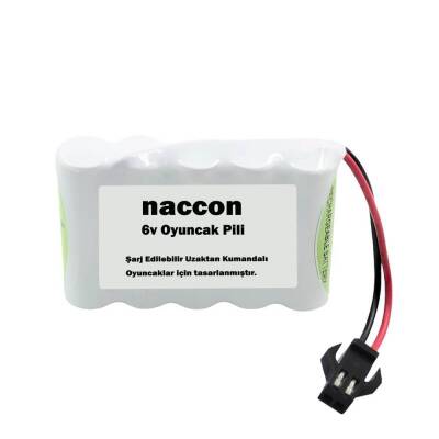 Naccon 6V 1300mAh Siyah Soketli Şarjlı Oyuncak Pili AA Kalem Pilli - 1