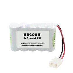 Naccon 6V 1300mAh Tamiya Soketli Şarjlı Oyuncak Pili AA Kalem Pilli - Naccon