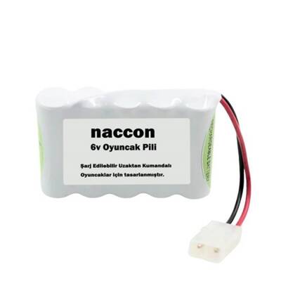 Naccon 6V 1300mAh Tamiya Soketli Şarjlı Oyuncak Pili AA Kalem Pilli - 1