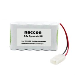 Naccon 7.2V 1300mAh Tamiya Soketli Şarjlı Oyuncak Pili AA Kalem Pilli - Naccon