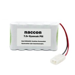 Naccon 7.2V 2700mAh Tamiya Soketli Şarjlı Oyuncak Pili AA Kalem Pilli - Naccon