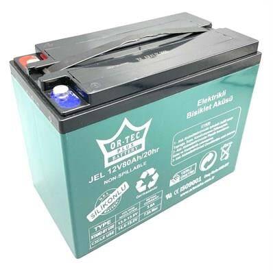 Ortec 12v 80ah Jel Elektrikli Bisiklet Aküsü Yatık - 2