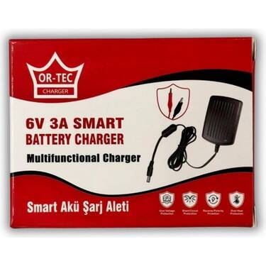 Ortec 6V 3Ah Akü Şarj Cihazı - 1