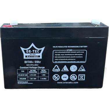 Ortec 6v 7ah Bakımsız Kuru Tip Akü - 1