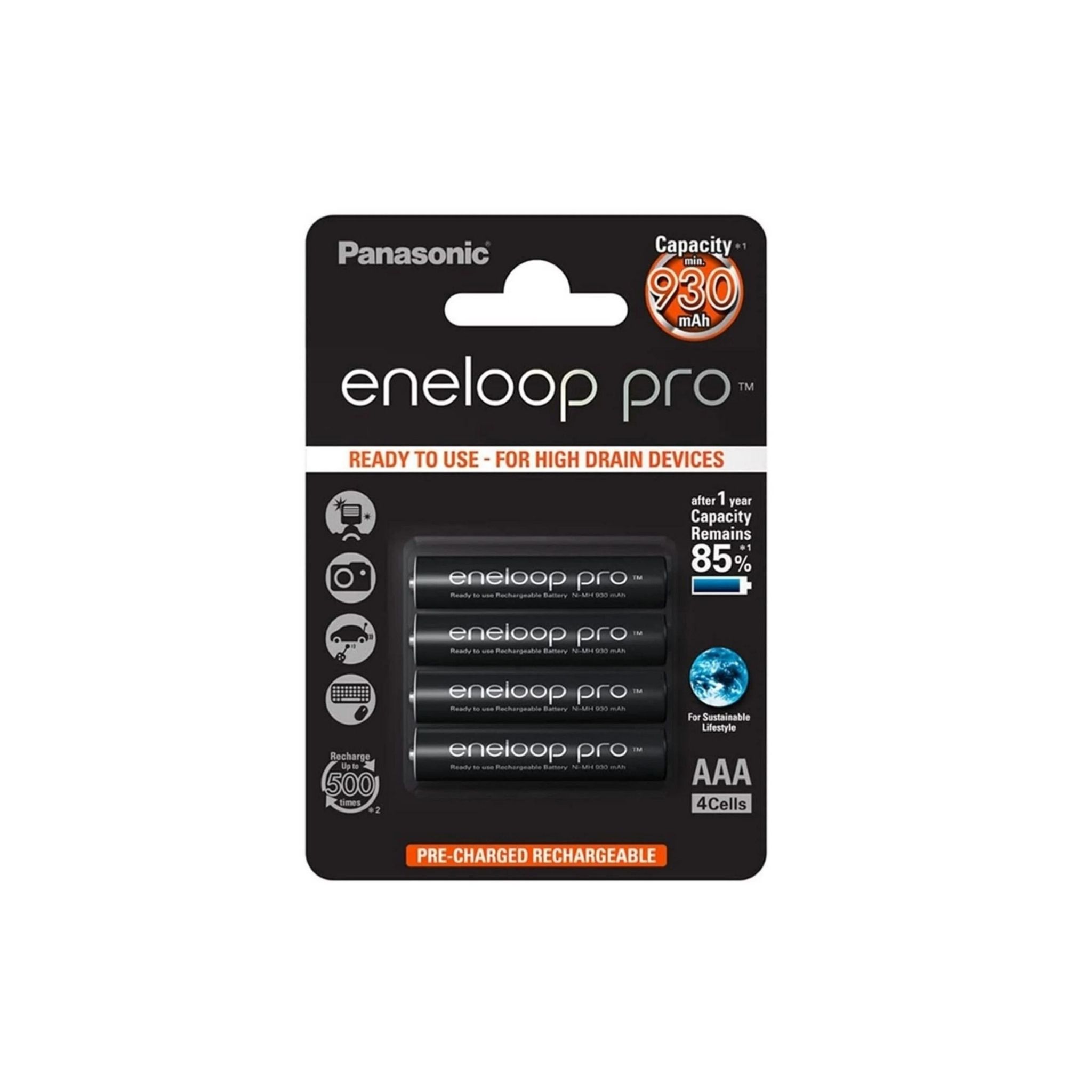 Panasonic Eneloop Pro Aaa Şarjlı Pil 930mah 4'lü Pil - 1