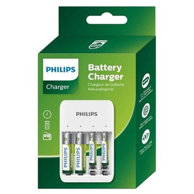 Philips Pil şarj cihazı - USB bağlantı noktaları - AA piller ve AAA piller içerir - 1