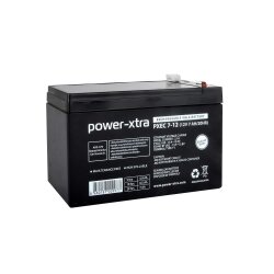 Power-Xtra 12V 7Ah F1 Pin Bakımsız Kuru Akü UPS Alarm Oyuncak Araba Aküsü 2026 Üretimi - 2