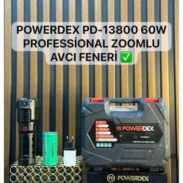 Powerdex PD-13800 60W 6000 Lümen Profesyonel Avcı Feneri - 3