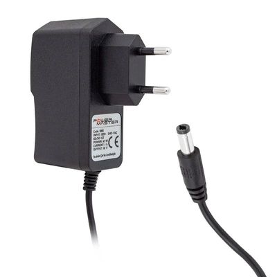 Powermaster 12 V 1 A Priz Tip Plastik Kasa Adaptör 5.5-2.5 Uç - PowerMaster