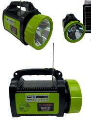 Solar Güneş Enerjili Fener + 3 Lamba + Radyo + Bluetooth Hoperlör ve Cep telefonu Şarj - 2