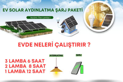 Solar Güneş Enerjili Lamba ve Şarj Seti - 3