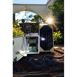 Taşınabilir 12v Buzdolabı+TV+3 Lamba ve Cep Telefonu Şarj Güneş Enerji Sistemi - 2