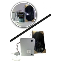 Taşınabilir 12v Buzdolabı+TV+3 Lamba ve Cep Telefonu Şarj Güneş Enerji Sistemi - 3