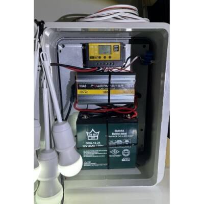 Taşınabilir 12v Buzdolabı+TV+3 Lamba ve Cep Telefonu Şarj Güneş Enerji Sistemi - 1
