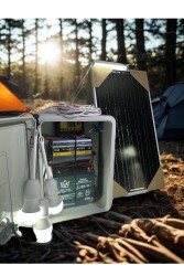 Taşınabilir Solar Güneş Enerjili TV-3 LAmba ve USB Cep Telefonu Şarj Sistemi - EMT