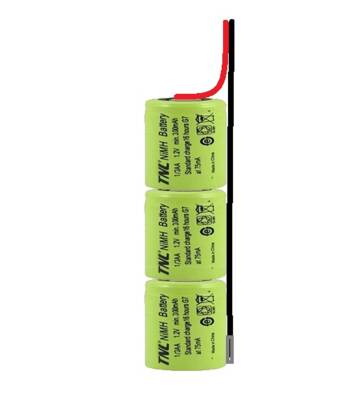 TNL 1/3AA 25AAH 3lü 3.6V 300mAh Kablo Çıkışlı Ni-MH Şarjlı Pil - 1