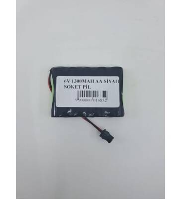 6V 1300MAH Siyah Soketli Oyuncak Araba Pili Bataryası - 1