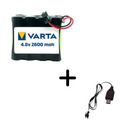 Tnl Eufy Rastar Uzaktan Kumandalı Varta Şarjlı Araba Pili 4.8V 2600MAH+USB Şarj Cihazı - EMT