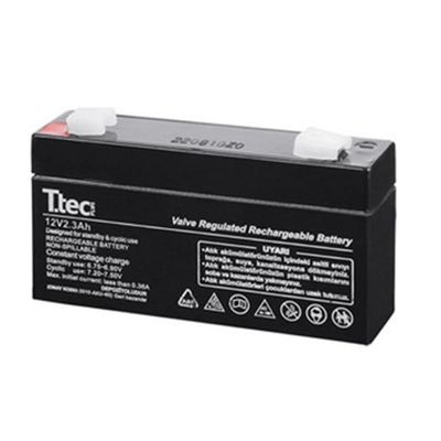 Ttec 12V 2.3AH Ölçüm Cihazları,Medikal Cihazlar,Oyuncak,Hırdavat Cihazları Bakımsız Kuru Akü 12 Volt 2.3 Amper - 1