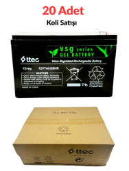 TTEC 12V 7Ah Jel Akü 20 Adet Toplu Alım 2025 Üretim - 1