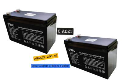 2 adet Ttec 12V 9Ah Akü 2025 Üretim - 1