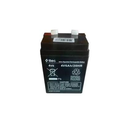 Ttec 4V 6AH Bakımsız Kuru Akü Işıldak Fener Akü 4 Volt 6 Amper - ttec