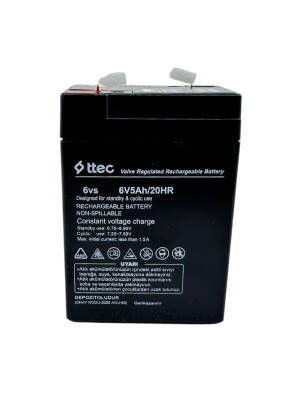 Ttec 6V 5Ah Tartı ve Baskül Aküsü 6 Volt 4 Amper Yerine - 1