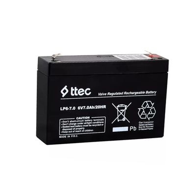 Ttec 6V 7Ah Bakımsız Kuru Akü - 1