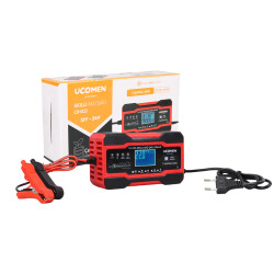  Ucomen UC-C121001A Kırmızı 12/24 Volt 10 Amper Led Göstergeli Akü Şarj Cihazı - 