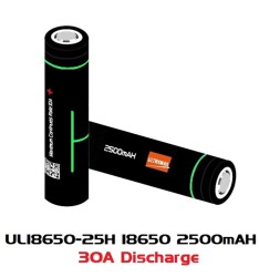Ultramax 18650 2500mAH 30A Discharge Li-ion Başlıksız Şarj Edilebilir Pil - Ultramax