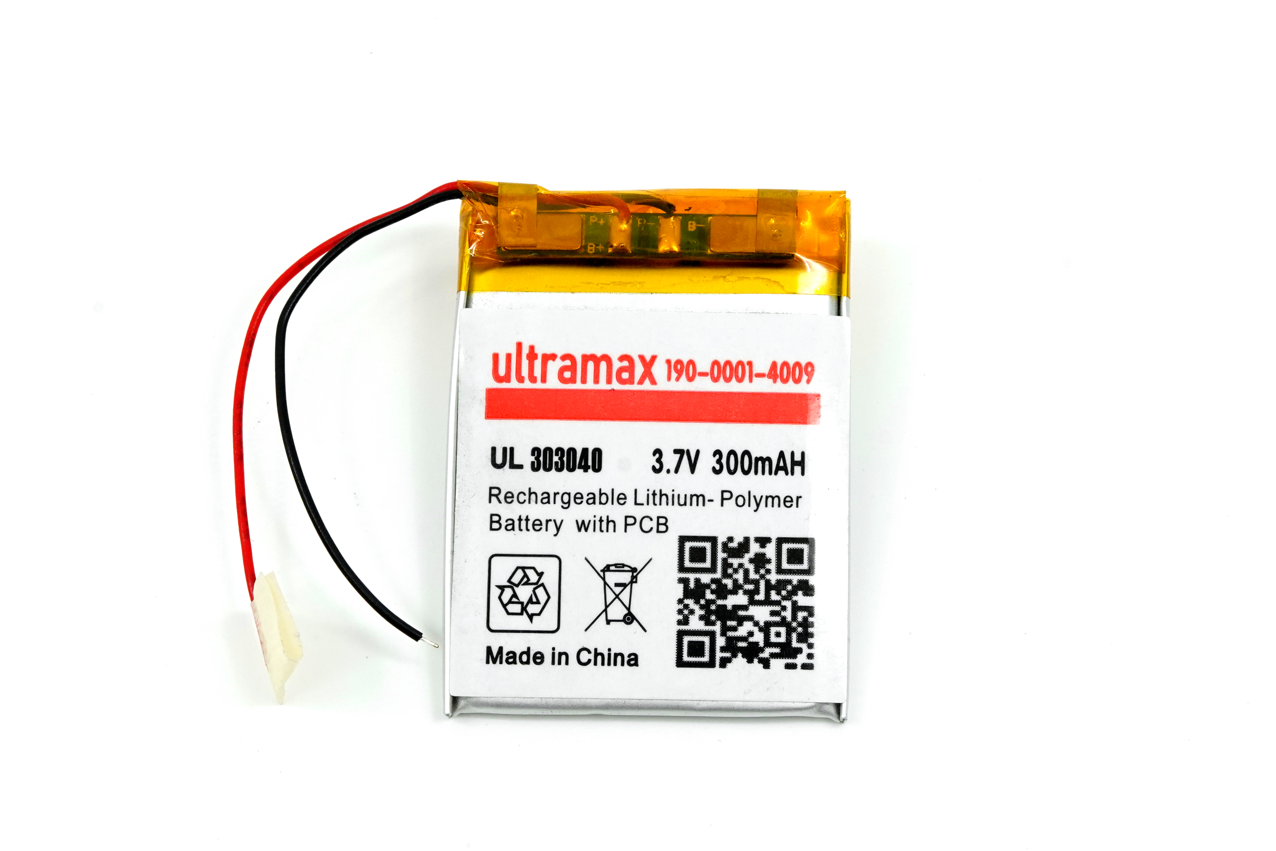 Ultramax 3.7v 300mah 303040 Li-po Lithium Polymer Batarya Pil - 1