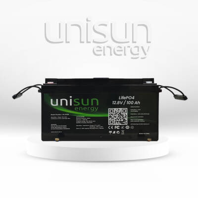 Unisun 100Ah 12.8V LiFePO4 Akü – Solar Sistem ve Karavan İçin - 1
