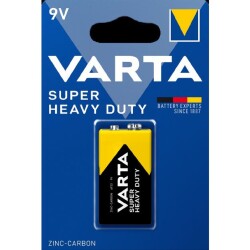 Varta Superlife / Super Heavy Duty 9V Çinko Karbon Pil Tekli Blister - Varta