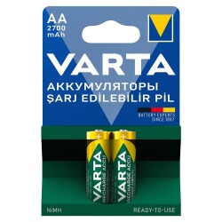 Varta 2700mAH 1.2v AA Şarjlı Kalem Pil 2li Blister - 1