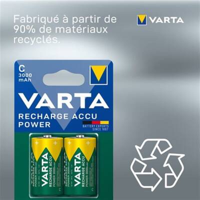 Varta 3000mAh 56714 Şarjlı C Size Orta Boy Pil 2li Blister - 2