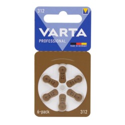 Varta 312 Numara Kulaklık İşitme Cihazı Pili (6'lı Paket) - Varta