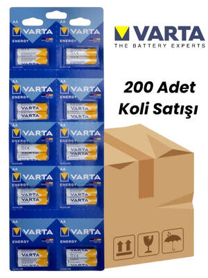 Varta 4106229482 Energy AA Alkalin Kalem Pil 200'lü Koli Satış - 1