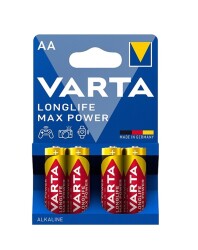 Varta 4706 Longlife Max Power Alkalin AA Kalem Pil 4'lü Blister - 1