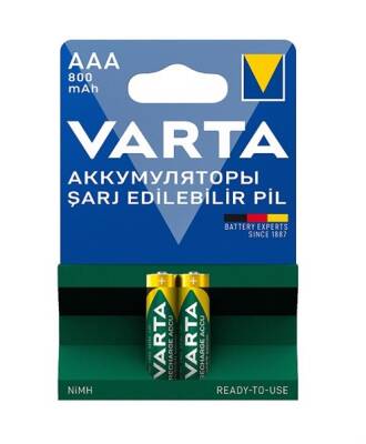 Varta 56703 800mAh AAA Şarj Edilebilir İnce Pil 2li Ambalaj - 1