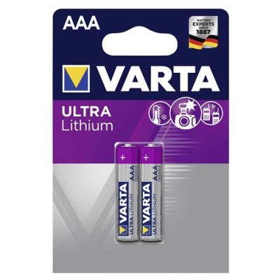 Varta 6103 Lityum AAA İnce Kalem Pil 2li Blister - 1