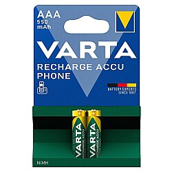  Varta AAA 1.2V 550mAh Ni-MH 2’li Paket Pil - Varta